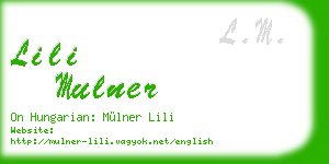 lili mulner business card