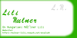 lili mulner business card
